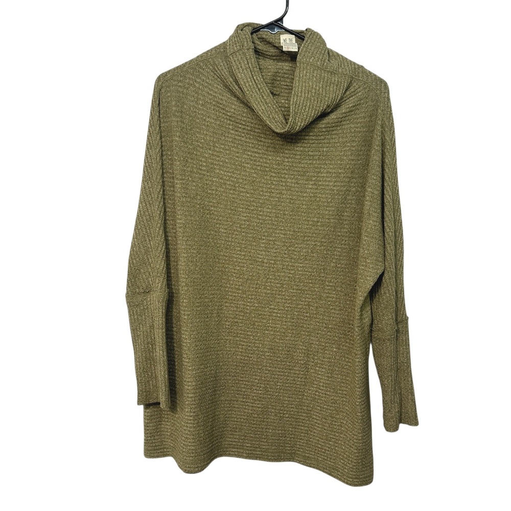 We The Free Cowl Neck Knit Top S Olive Relaxed Tunic Earthy‎ Boho Lagenlook